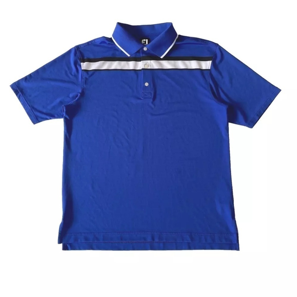 FootJoy FJ Golf Polo Shirt Mens XL Blue Short Sleeve EUC!